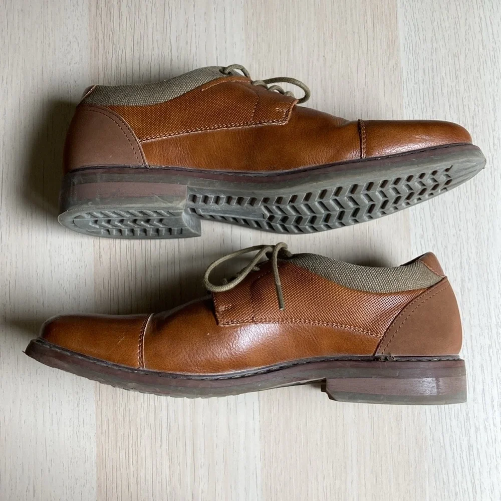 Boys' Freeman Kids Randy Dress Shoes in Tan Size 3 - Medium Lace Up Fall Wedding